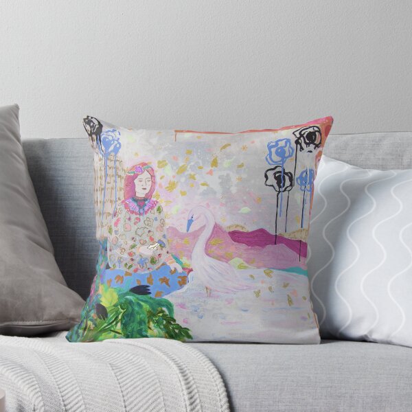 Item preview, girl with swan and golden frog designed and sold by Guld Støv.