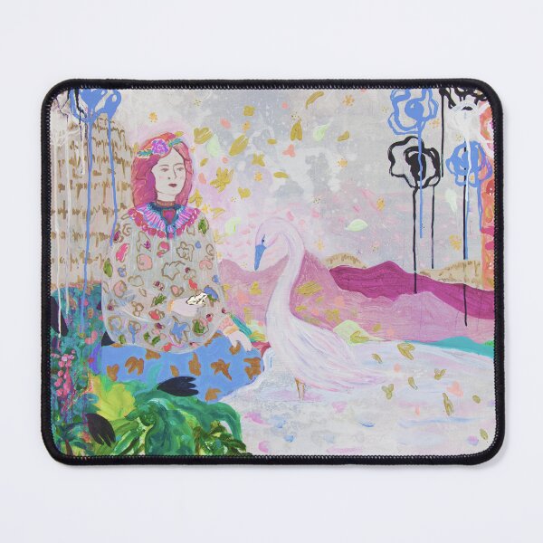 Item preview, girl with swan and golden frog designed and sold by Guld Støv.