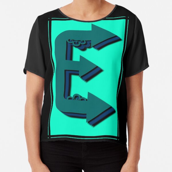The Alphabet The letter E Chiffon Top