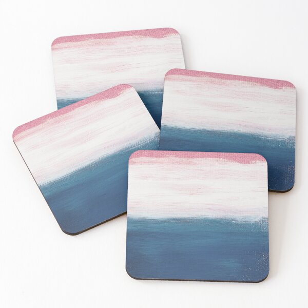 Item preview, Pink Blue White Abstract designed and sold by EcoArtLab.