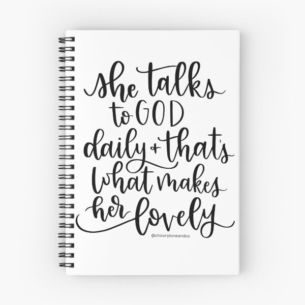 Item preview, She Talks to God Daily and That's What Makes Her Lovely designed and sold by ChicoryLaneCo.