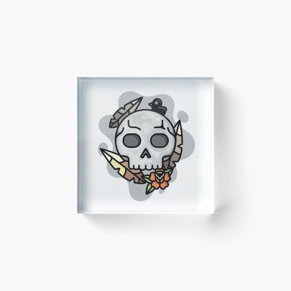 Item preview, skull and feather designed and sold by valegr.