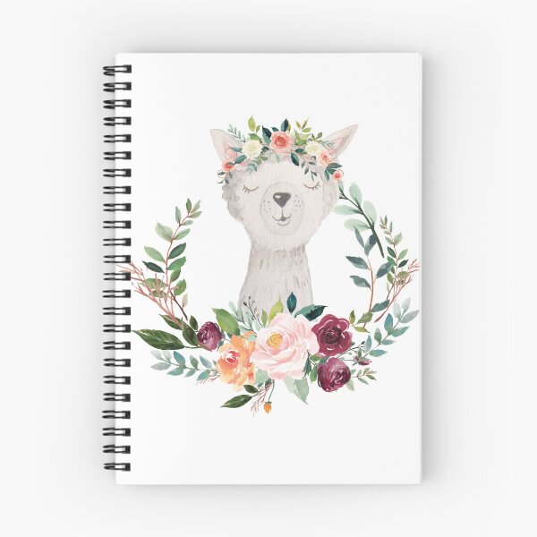 Item preview, paprika floral llama designed and sold by kpapiez.