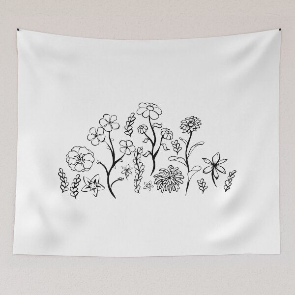 Artikelvorschau, Minimalistisches Blumendesign Schwarzes Lineart entworfen und verkauft von zozoillustrated.