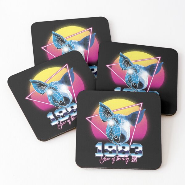 Item preview, 1983 Year of the Pig - Chinese Horoscope Pig Retrowave Design designed and sold by Rob-Son.