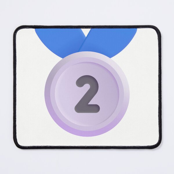 Item preview, 2nd place medal emoji - optimized designed and sold by abroadDesigns.