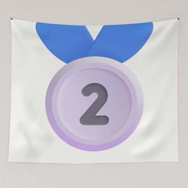 Item preview, 2nd place medal emoji - optimized designed and sold by abroadDesigns.