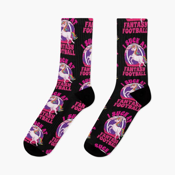 Item preview, I Suck At Fantasy Football Unicorn Rainbow Loser designed and sold by PeachesMommy.