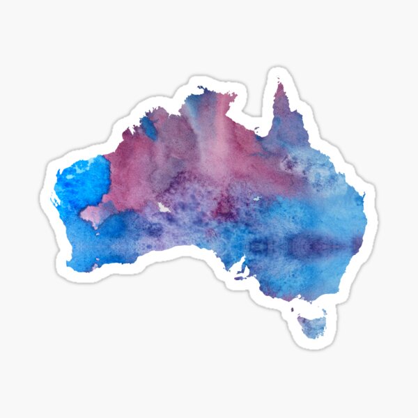 Item preview, Colorful australia silhouette designed and sold by BittenByErmines.