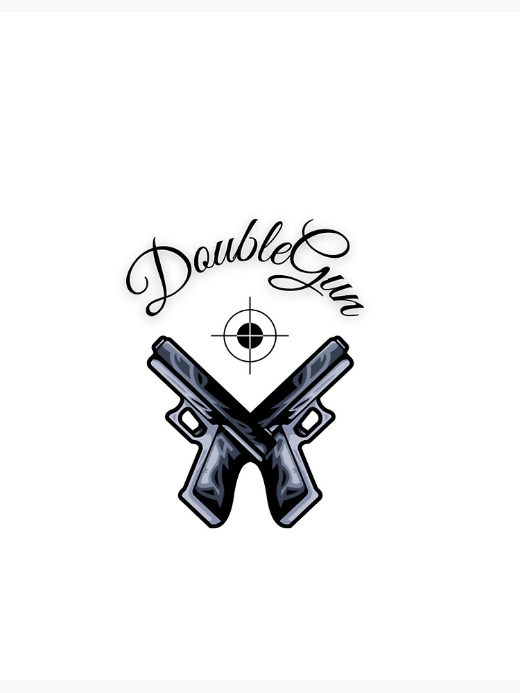 "Double Gun Letters" Sticker for Sale by bbrrookkllyynn3 Redbubble