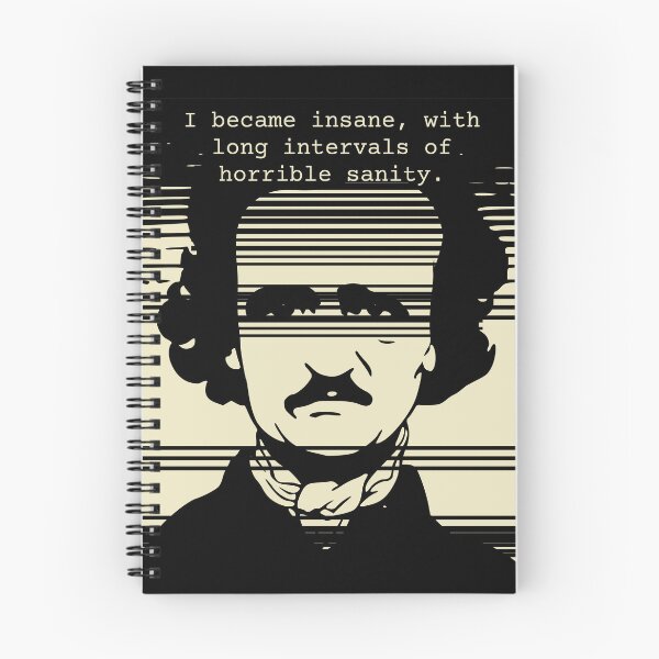 Item preview, Edgar Allan Poe portrait & quote - I became insane designed and sold by shmodev.