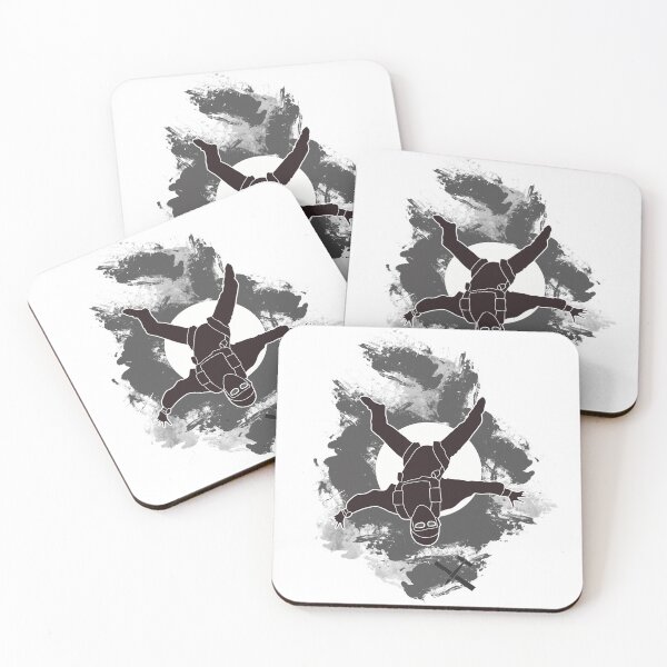 Item preview, Freeflyer in black with sun and clouds in grey designed and sold by FatSlugDesigns.