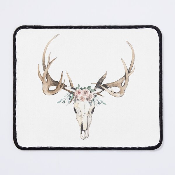 Item preview, boho floral skull designed and sold by kpapiez.