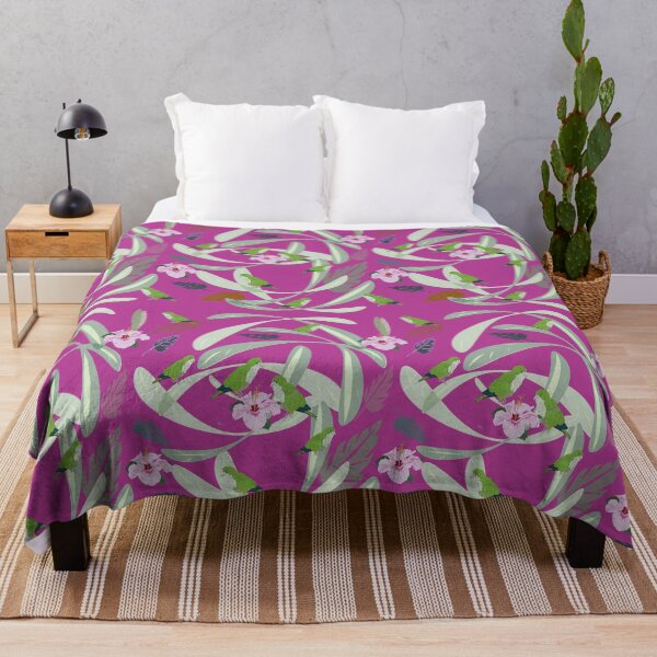 Item preview, Loriquets and hibiscus in rose designed and sold by Emi Yañez.