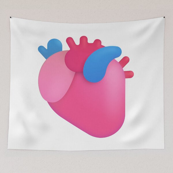 Item preview, Anatomical Heart Emoji - Large designed and sold by abroadDesigns.