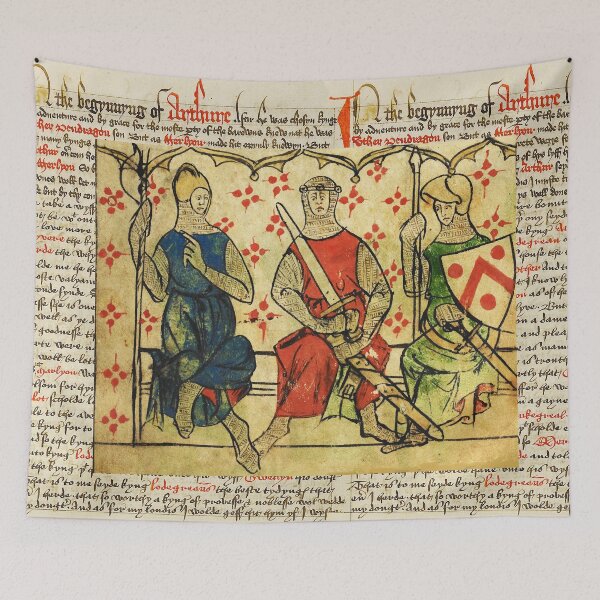 Item preview, KING ARTHUR WITH KNIGHTS Antique Medieval Miniature designed and sold by BulganLumini.
