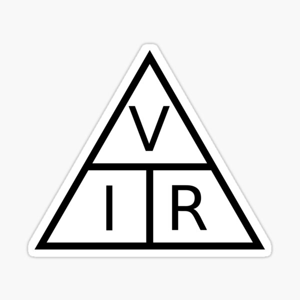 Item preview, Ohm's Law Triangle - Black on White designed and sold by ejj28.