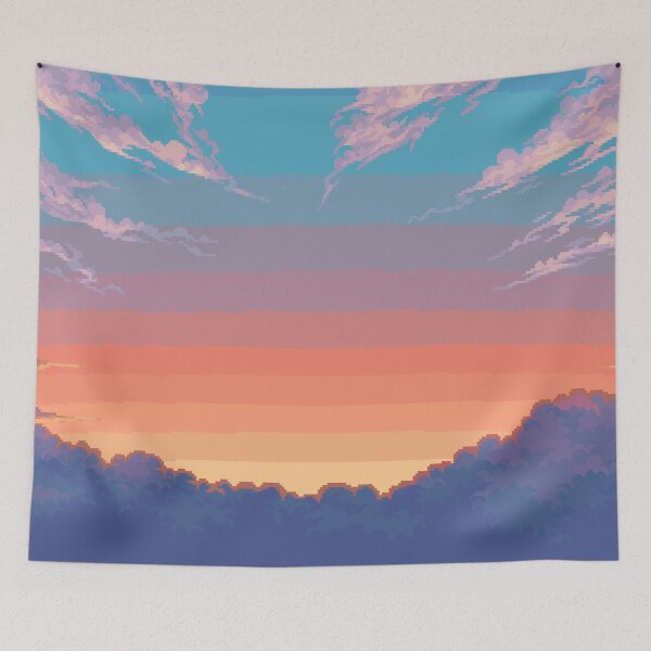 Item preview, Sunset Clouds designed and sold by Tofu's Pixel Art Store.