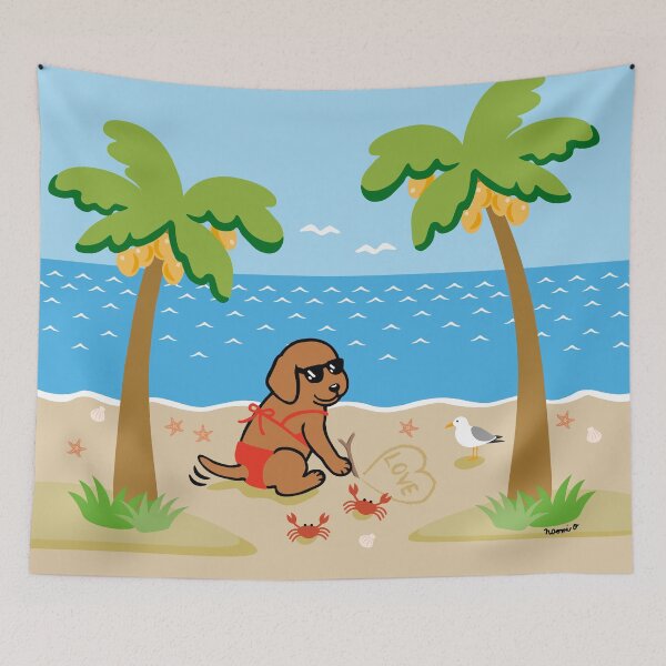 Item preview, Fox Red Labrador Bikini Girl designed and sold by HappyLabradors.