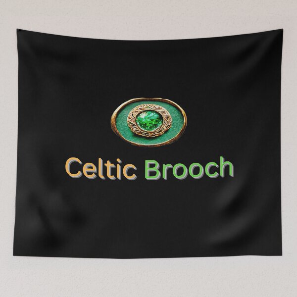 Item preview, Celtic Brooch Ireland with gemstone designed and sold by OliDesigns.
