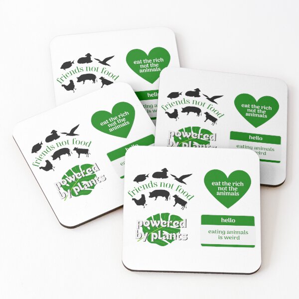 Item preview, vegan vegeterian stickers pack green designed and sold by annylands.