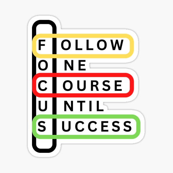 Item preview, Follow One Course Until Success Design designed and sold by Hamza Mrizak.