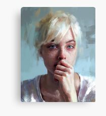 crying portrait Metal Print