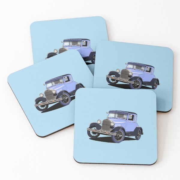 Item preview, Ford Model A vintage American car in blue designed and sold by Webazoot Industries - Car Art.
