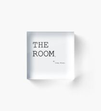 The Room Script Acrylic Block