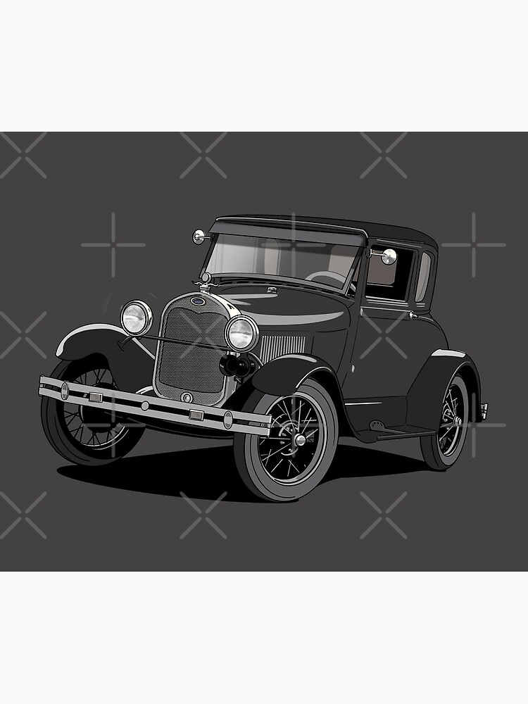 Black Ford Model A Coupe Vintage Car | Poster