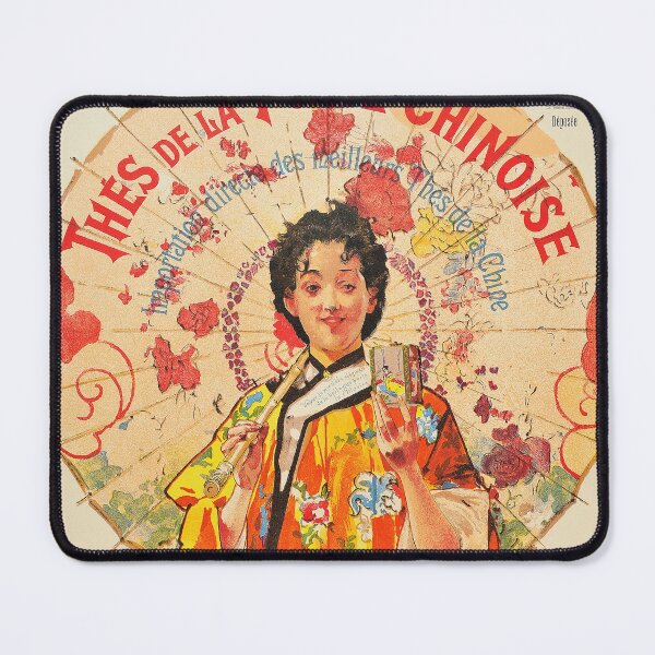 Item preview, Thés De La Porte Chinoise Imported Chinese Tea Leaves 1895 Vintage French Poster designed and sold by retroposters.