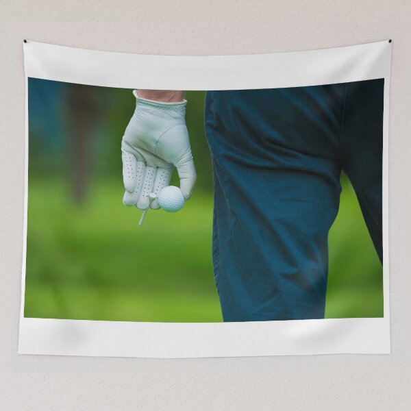 Item preview, Golfer with Glove Holding Golf Ball and Tee  designed and sold by Mats Silvan.