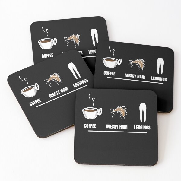 Artikelvorschau, Coffee Messy Hair Leggings Kaffee entworfen und verkauft von MooonTees.