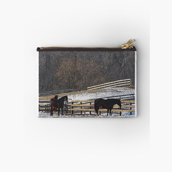Item preview, Horses in Snowy Pasture designed and sold by adriturner.