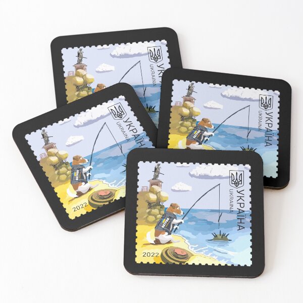Item preview, Ukraine Patron Dog Ukrposhta Postage Stamp Bomb Fishing Rod  designed and sold by Aide.