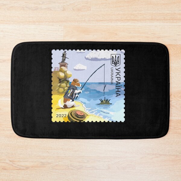 Item preview, Ukraine Patron Dog Ukrposhta Postage Stamp Bomb Fishing Rod  designed and sold by Aide.