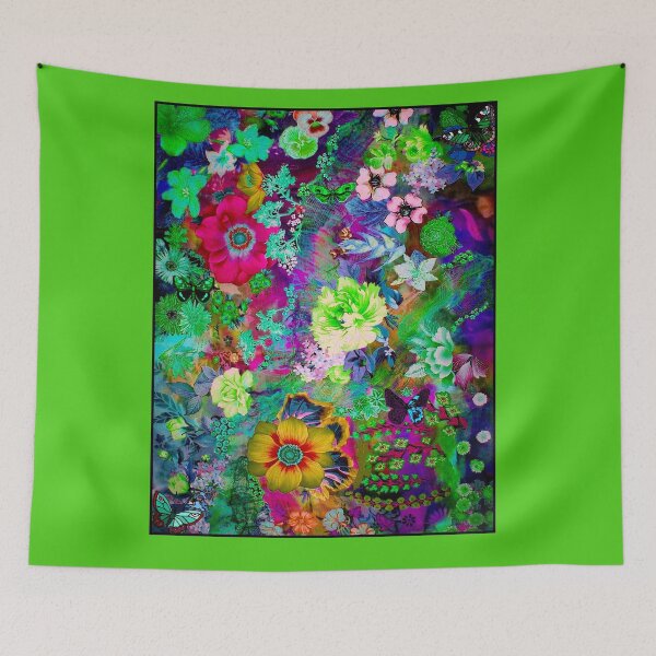 Item preview,  BUTTERFLIES and FLOWERS : Colorful Distinct Whimsical Print designed and sold by posterbobs.