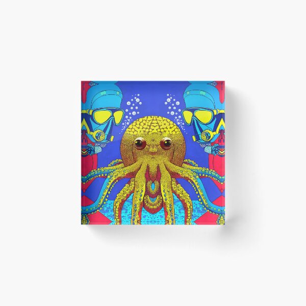 Item preview, Scuba divers and octopus. designed and sold by fishtower.