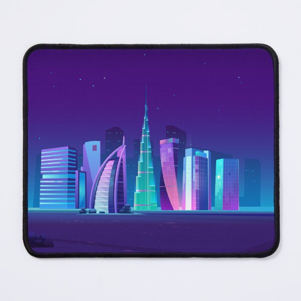 Item preview, Dubai skyline with world famous buildings designed and sold by mprodart.
