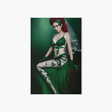 "Sexy Redhead Poison Ivy Plant Babe Cosplay Art" Art Board Print for