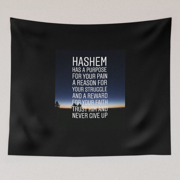 Item preview, Hashem has a purpose for your pain a reason for your struggle and a reward for your faith trust him and never give up designed and sold by Stories To Inspire - Motivational Jewish Quotes.
