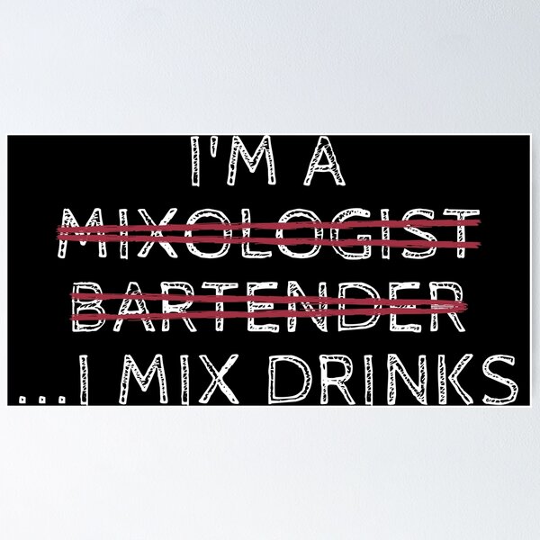 Item preview, I Mix Drinks designed and sold by blacklinesart.