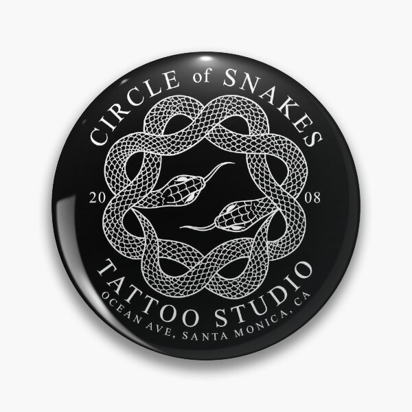 Item preview, Circle of Snakes Tattoo Studio, Santa Monica, California Tattoo Parlour designed and sold by Proverbial Wisdom Design.