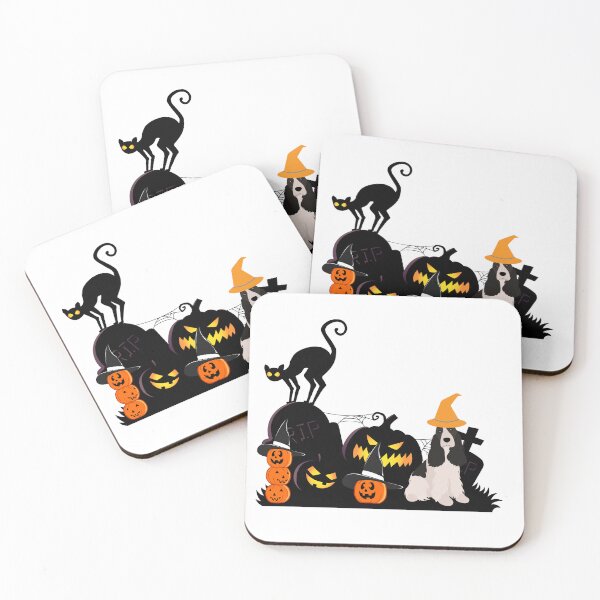 Item preview, Halloween Cocker Spaniel graveyard scene. Scary Dog. Creepy Dog. Halloween Dog. Halloween Cocker Spaniel designed and sold by Doggymadness.