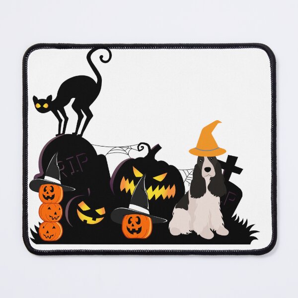 Item preview, Halloween Cocker Spaniel graveyard scene. Scary Dog. Creepy Dog. Halloween Dog. Halloween Cocker Spaniel designed and sold by Doggymadness.