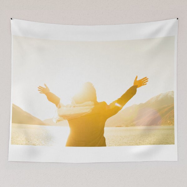 Item preview, Woman with Arms Outstretched Against Sunlight designed and sold by Mats Silvan.