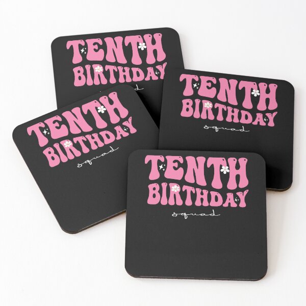Item preview, 10 Years Old Bday Boy Girl Retro Groovy 10th Birthday Squad designed and sold by JoshBulky.