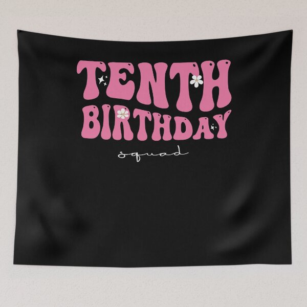 Item preview, 10 Years Old Bday Boy Girl Retro Groovy 10th Birthday Squad designed and sold by JoshBulky.