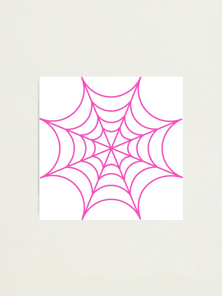 Pink spider ghost web, spider pink web, pink spidey, grl pwr, Halloween web Photographic Print