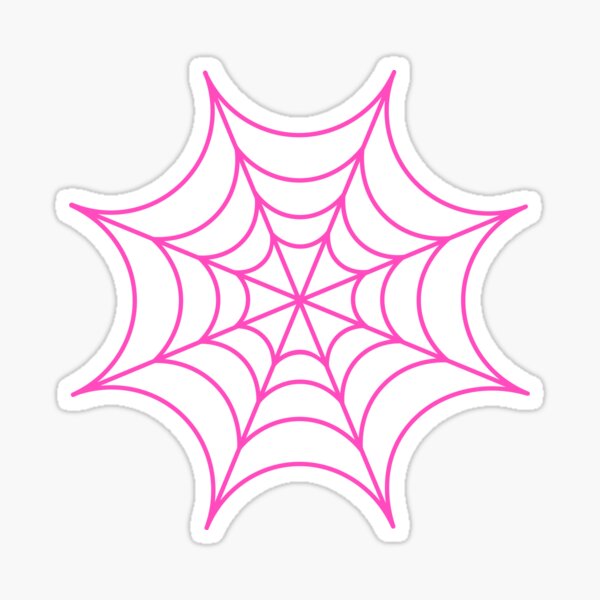 Pink spider ghost web, spider pink web, pink spidey, grl pwr, Halloween  web Sticker for Sale by DariaMiller